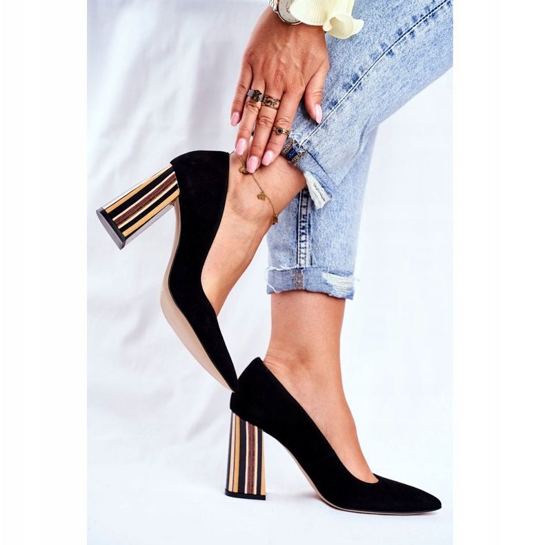 PV3 Női szivattyú Visconi Suede Black 7417302/200 fekete 2