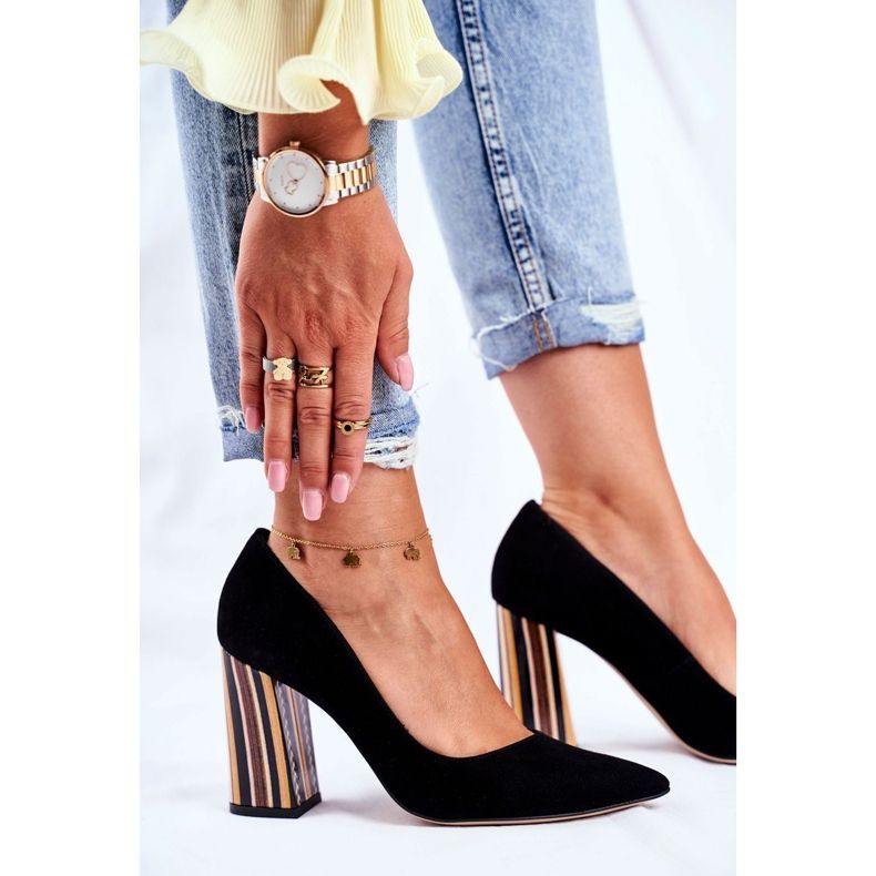 PV3 Női szivattyú Visconi Suede Black 7417302/200 fekete 1