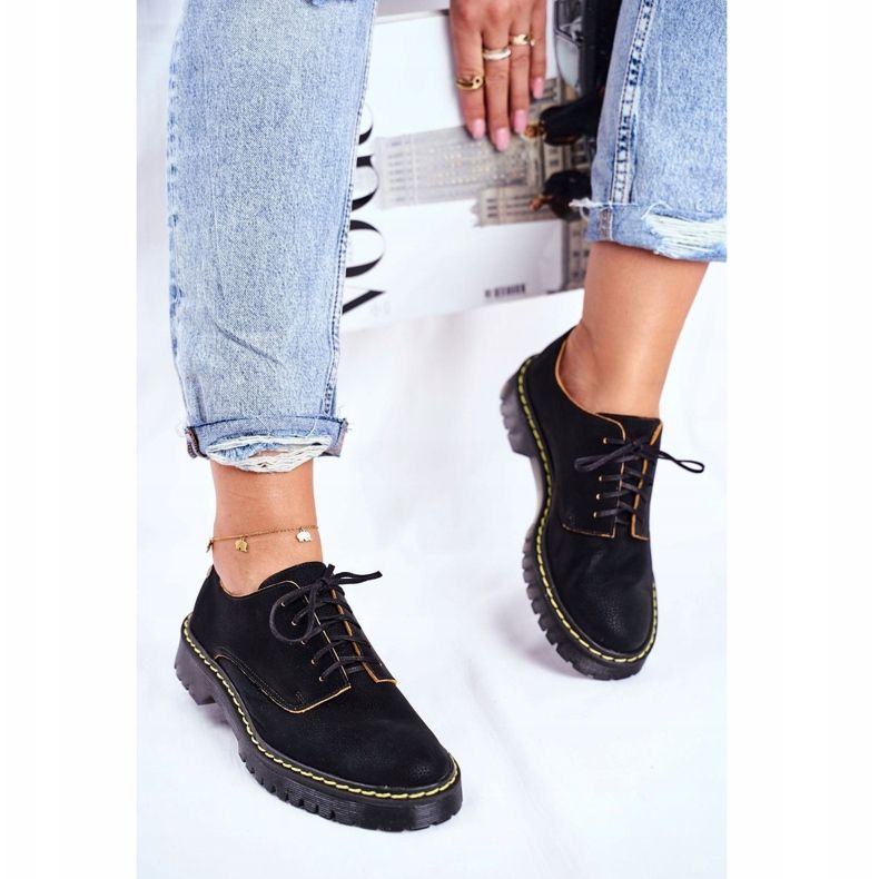 Női Brogues Oxfords Bőr Fekete Maciejka 04087-01 1