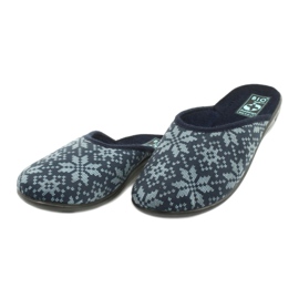 Velúr papucs Adanex 25405 Navy blue sötétkék kék 2
