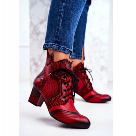 Női csizma Bőr Maciejka Red 03194 piros 2