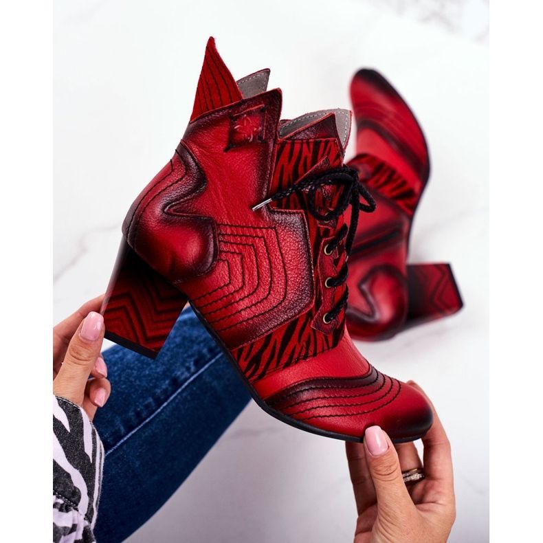 Női csizma Bőr Maciejka Red 03194 piros 1