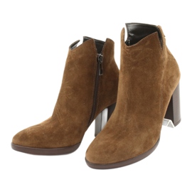 Gamis Bőr velúr csizma a 4018 oszlopon barna 2