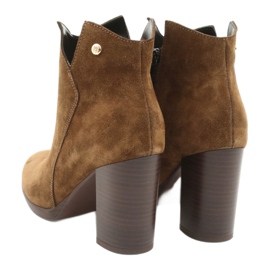 Gamis Bőr velúr csizma a 4018 oszlopon barna 3