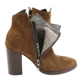 Gamis Bőr velúr csizma a 4018 oszlopon barna 4