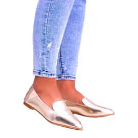 Arany tükör női cipők Lu Boo Mireldo aranysárga 3