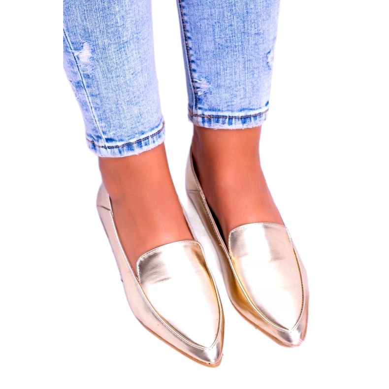 Arany tükör női cipők Lu Boo Mireldo aranysárga 2