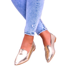 Arany tükör női cipők Lu Boo Mireldo aranysárga 1