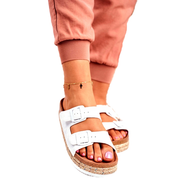 Női papucs Big Star White FF274665 fehér sokszínű 2