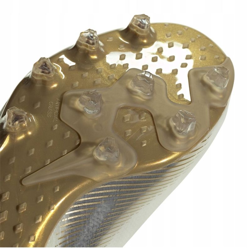 Adidas X Ghosted + Ag M FW9562 futballcipő fekete, fehér, arany fehér 2