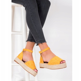 SHELOVET Sárga Espadrilles Open Toe 2