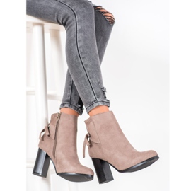 Goodin Csizma dekoratív kötéssel bézs 1 Goodin Csizma dekoratív kötéssel bézs 1