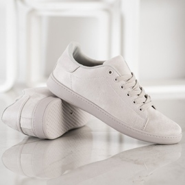 SHELOVET Szürke velúr cipők 2