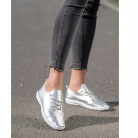 SHELOVET Ezüst cipők Eco bőrrel 1