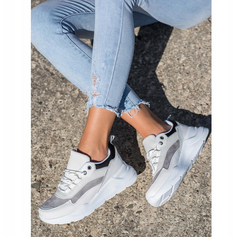 SHELOVET Stílusos fűzött cipők fehér 1