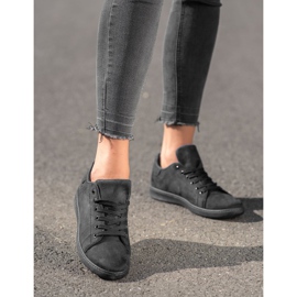 SHELOVET Fekete velúr cipők 2