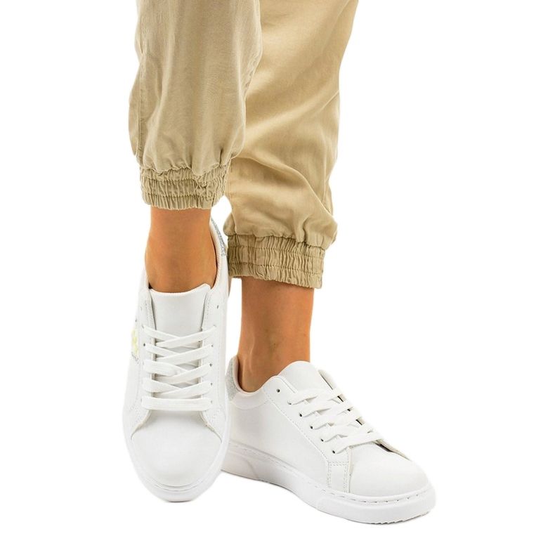 Klasszikus fehér cipők BK929-19 ezüst 1