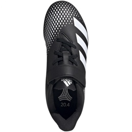 Adidas Predator 20.4 H&amp;L Tf Jr FW9225 futballcipő fehér fekete 1