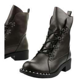 Női barna csizma Aqua csapokkal 1 Női barna csizma Aqua csapokkal 1