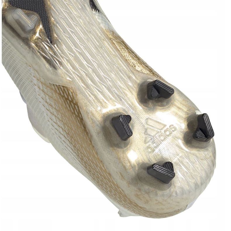 Adidas X Ghosted.1 Fg Jr EG8181 futballcipő fekete, fehér, arany fehér 1