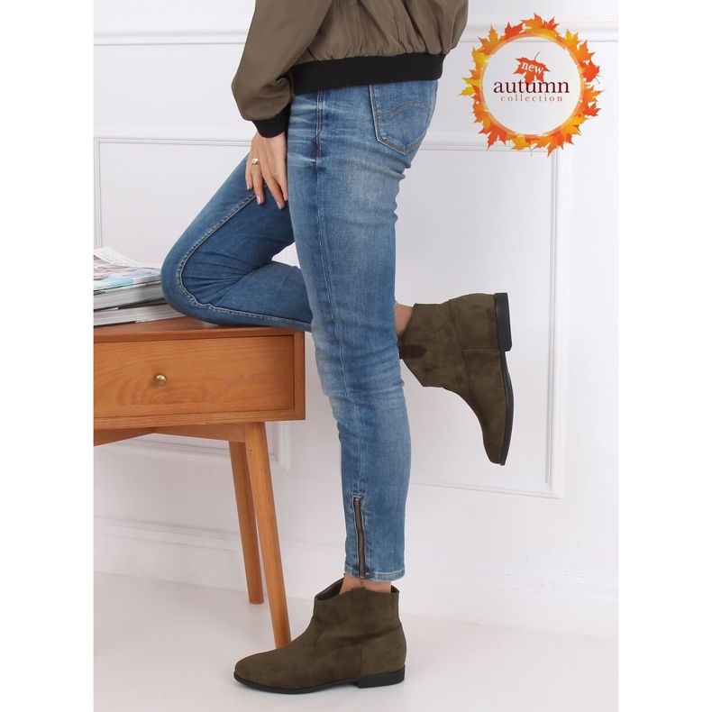 Zöld lapos cowboycsizma TX-1876 Zöld 1