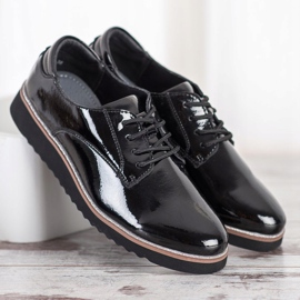 Bőr cipő VINCEZA fekete 1