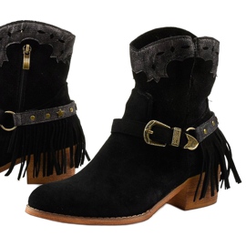 Fekete velúr bokacsizma Generational csillaggal 1