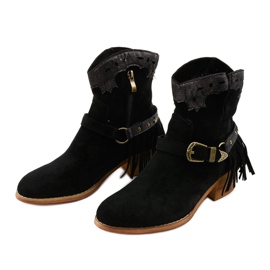 Fekete velúr bokacsizma Generational csillaggal 2