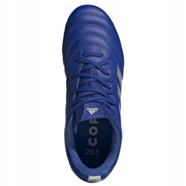 Az adidas Copa 20.3 Fg Jr EH1810 futballcipő fehér kék 1