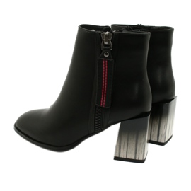 Elegáns fekete sarkú női bokacsizma Filippo DBT1548/20 BK 3