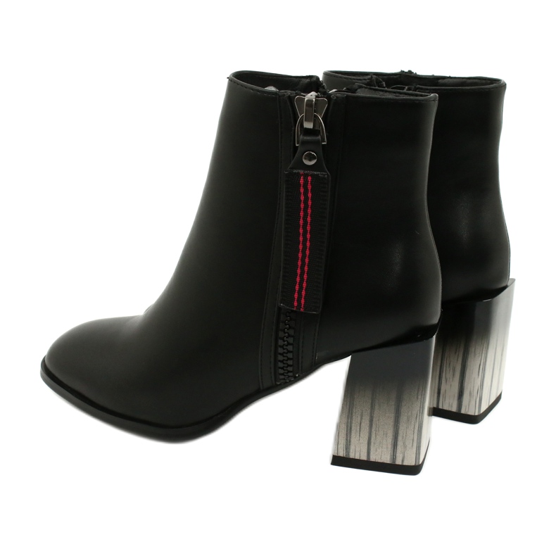 Elegáns fekete sarkú női bokacsizma Filippo DBT1548/20 BK 3