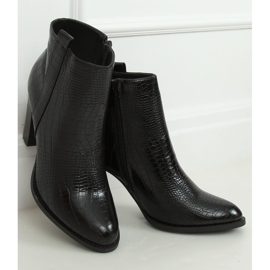 Fekete Kígyóbőr magas sarkú cipő UK10 Fekete 1