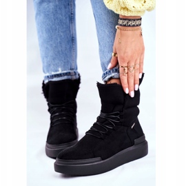 Női hócsizma Big Star Black GG274990 fekete 2