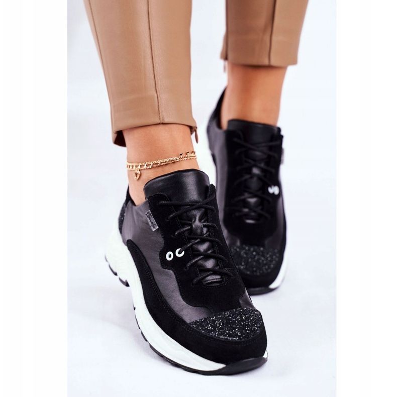 Női sportcipő Cipők Maciejka Bőr 04845-01 fekete 1