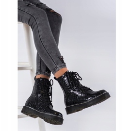 SHELOVET Csizma Mintával fekete 1