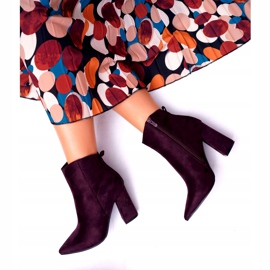 Evento Lila velúr bokacsizma ibolya 2