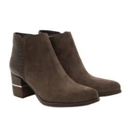 Gamis Női elegáns velúr csizma 4005 barna 4