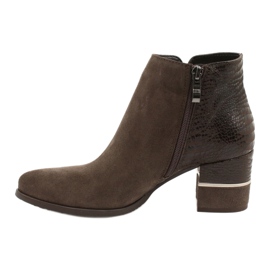 Gamis Női elegáns velúr csizma 4005 barna 1