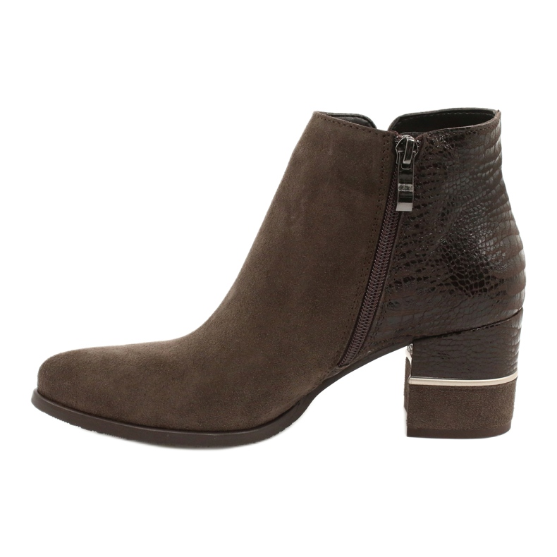 Gamis Női elegáns velúr csizma 4005 barna 1