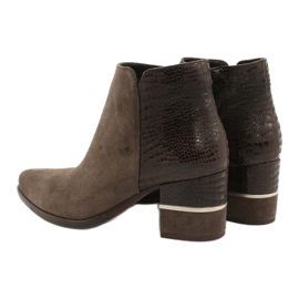 Gamis Női elegáns velúr csizma 4005 barna 3