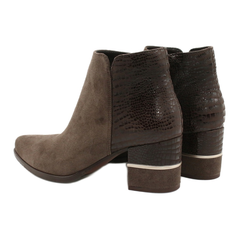 Gamis Női elegáns velúr csizma 4005 barna 3