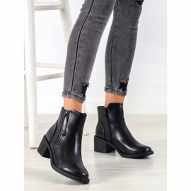 Small Swan Klasszikus cipő cipzárral fekete 1 Small Swan Klasszikus cipő cipzárral fekete 1