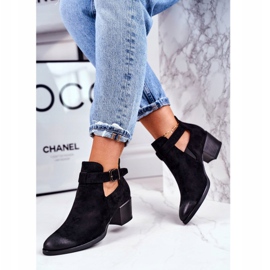 Vinceza Női csizma magas sarkú, kivágással Fekete Szicília 2