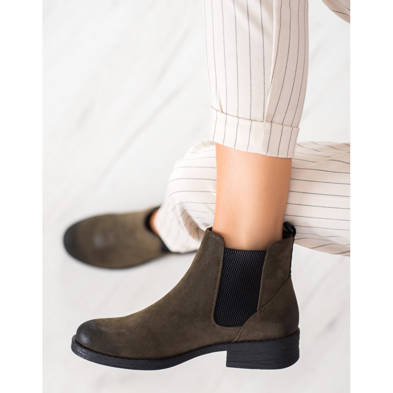 Sergio Leone Divatos Chelsea csizma zöld 2