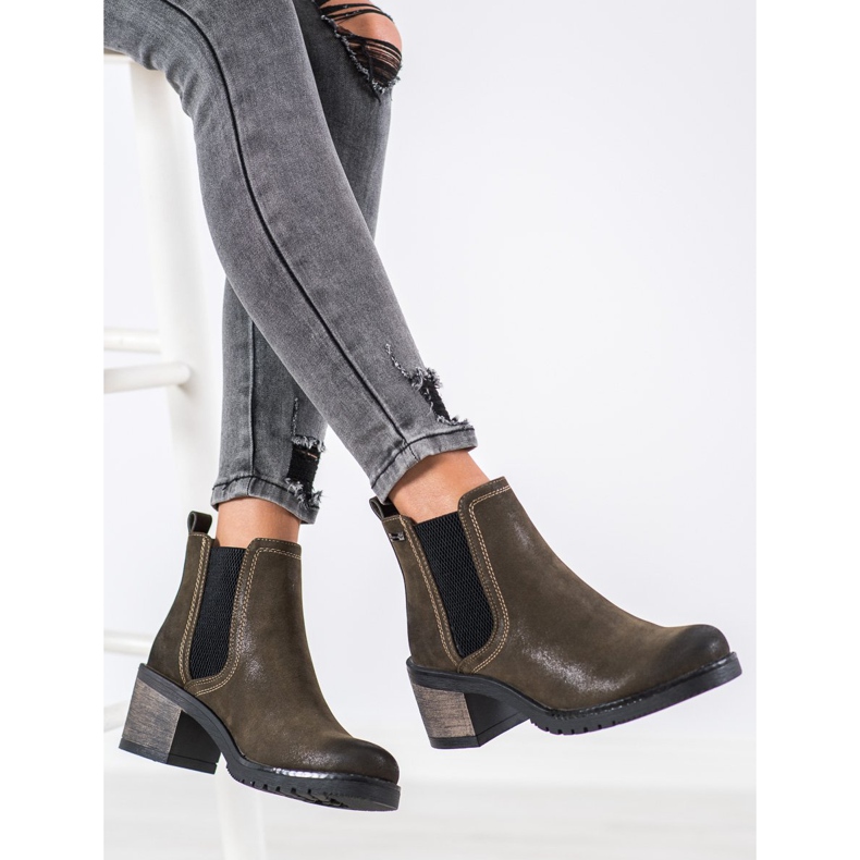 Sergio Leone Stílusos Chelsea csizma zöld 1