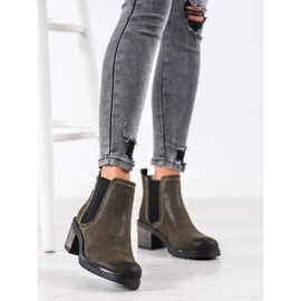 Sergio Leone Stílusos Chelsea csizma zöld 2