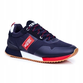 Férfi sportcipő Big Star Navy Blue GG174182 piros sötétkék 1