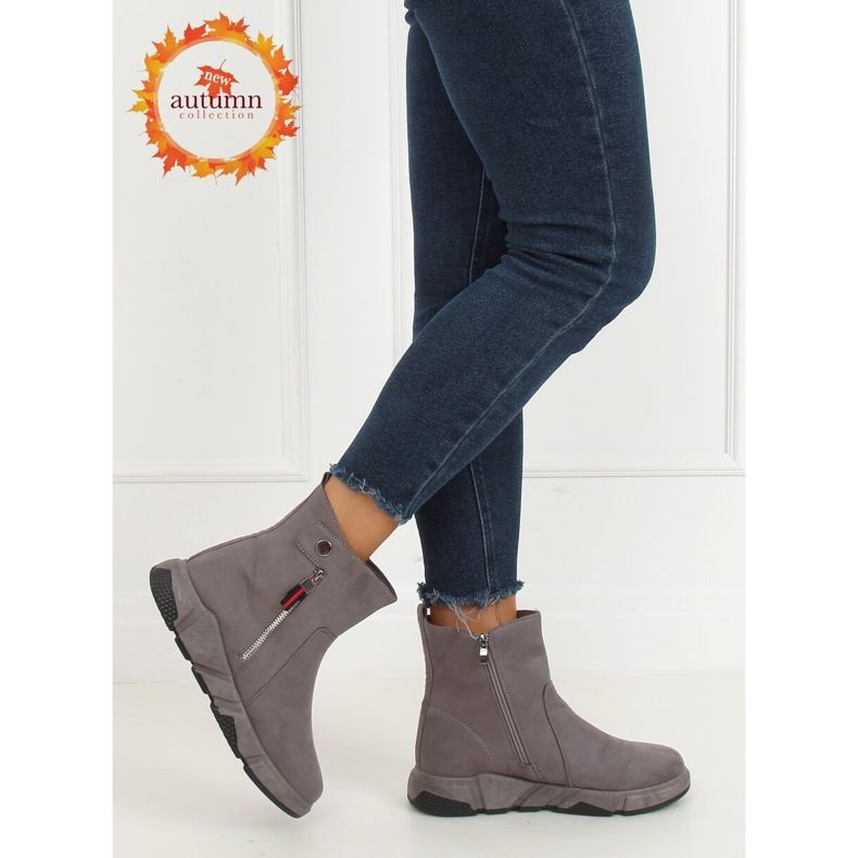 Szürke sportcsizma KFS-506 Szürke 1