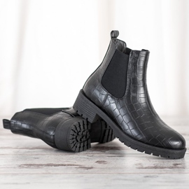 Bella Paris Csúsztatható Chelsea csizma fekete 1