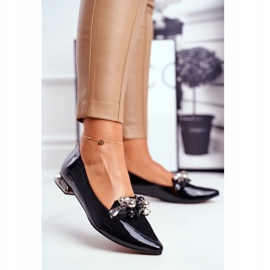 Női balerinák Laura Messi bőr fekete 2157 1